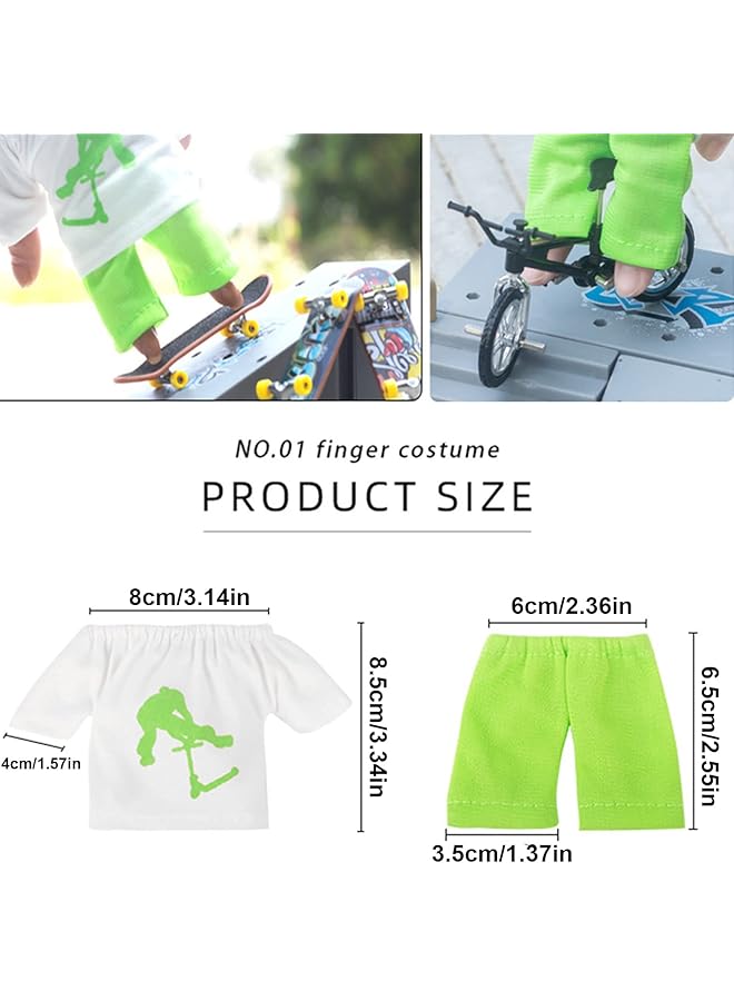 مجموعة ألعاب أصابع صغيرة مكونة من 18 قطعة، ألواح تزلج أصابع للأطفال، دراجات أصابع صغيرة، لوح تأرجح صغير مع عجلات وأدوات بديلة، حركة أطراف الأصابع، هدايا حفلات للأطفال من سن 6 سنوات فما فوق - Image 2