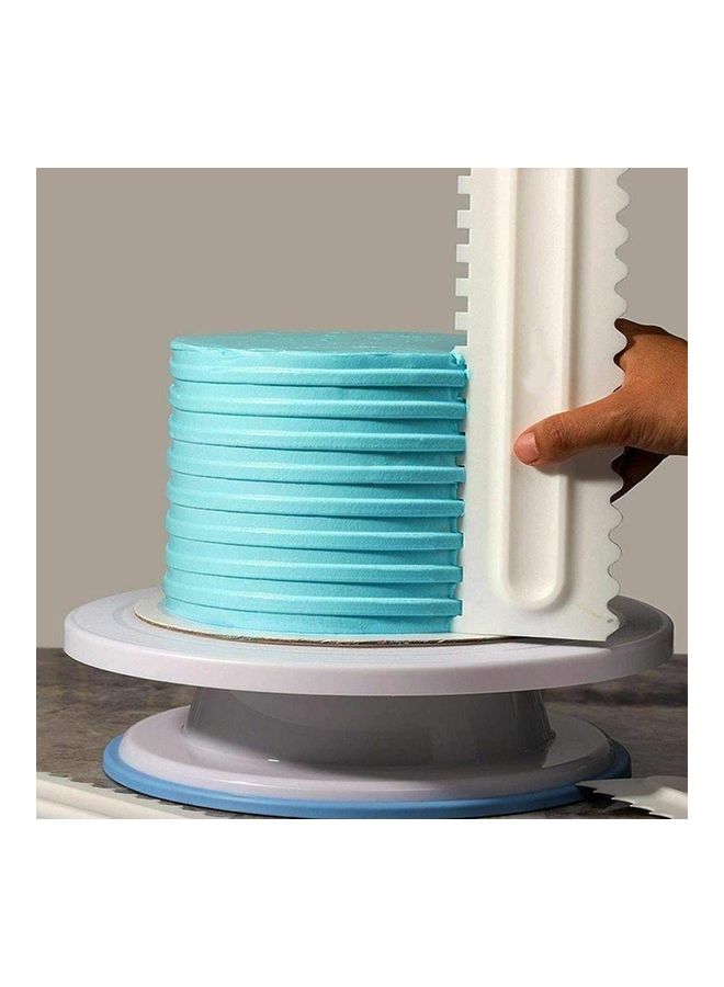 NIBEMINENT 6-Piece Design Comb Icing Smoother Cake Scraper Pastry White - Image 5