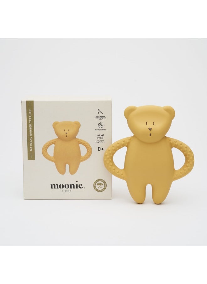 Moonie Moonie Natural Rubber Teether Bear - Honey  - Image 3
