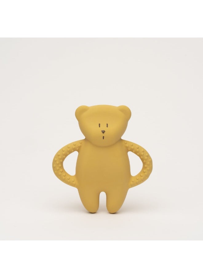 Moonie Moonie Natural Rubber Teether Bear - Honey  - Image 1