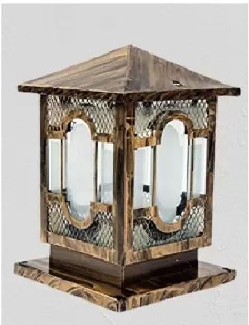 Areezo Antique Gate Light Golden Colour Outdoor Gate Lamp for Home Decoration, Garden, Pole Light Bulb not Included (Pack of 2) - Image 3