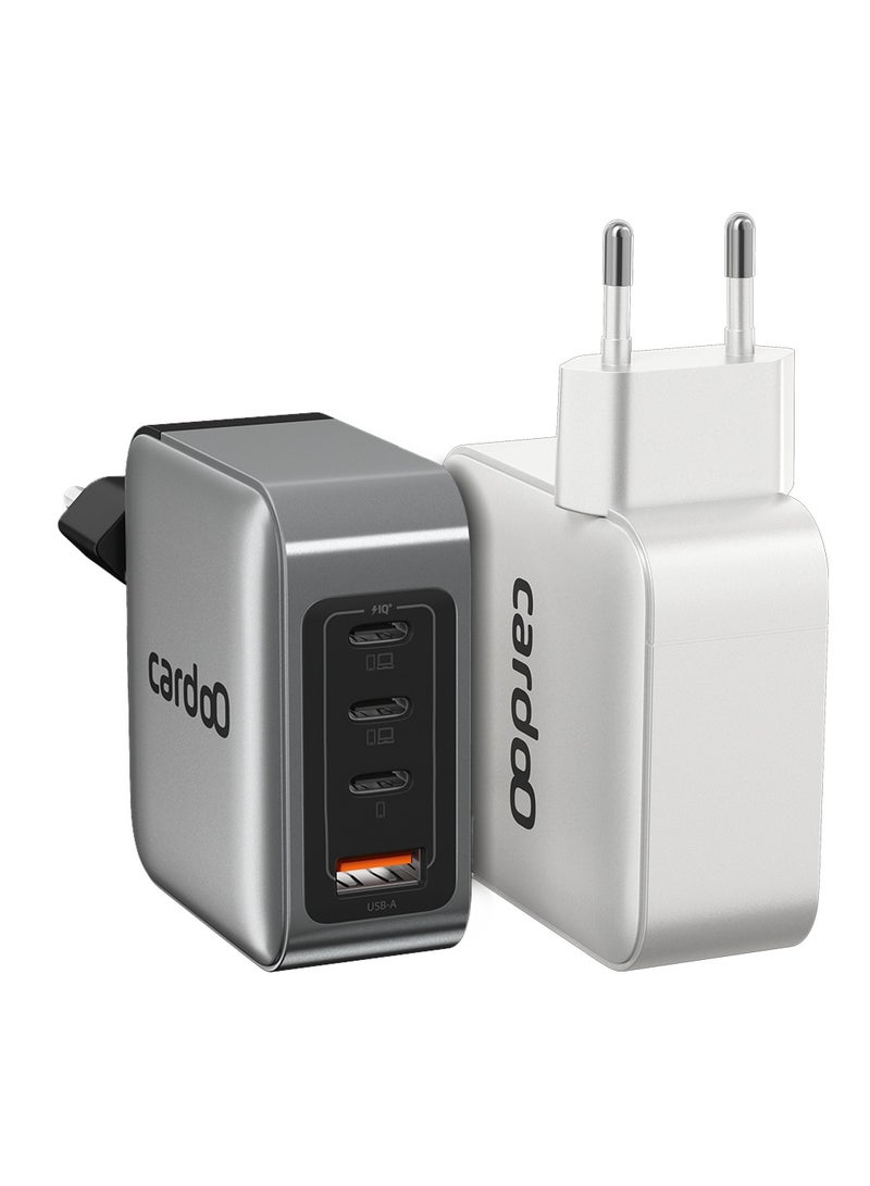 cardoO GaN Charger 100W – Triple USB-C & USB-A GaN Fast Charger – High-Power Laptop & Gaming Adapter – Ultra-Fast Multi-Port Charging – Safe & Travel-Ready – For Phones, Tablets & Laptops – Black - Image 1