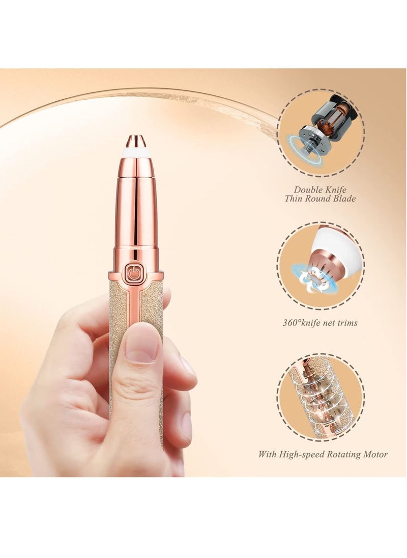 Electric Eyebrow Trimmer, USB Rechargeable Electric Eyebrow Hair Remover, Painless Eyebrow Razor Tool with LED Light for Women Face Lips Nose Facial Hair Removal (Gold) - pzsku/ZFAF361AC121CE47796B7Z/45/_/1667788160/8bc7a126-04ae-40d4-b88e-026ffd4518eb