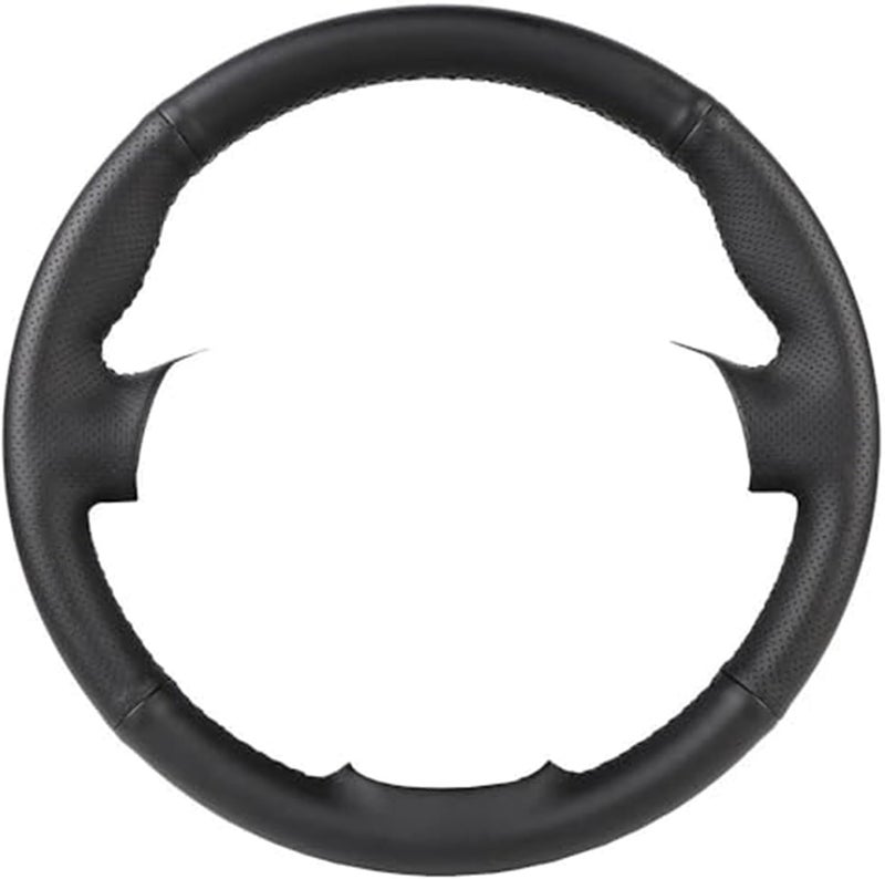 Wivplex Black Leather Steering Wheel Cover for GMC Sierra - Image 5