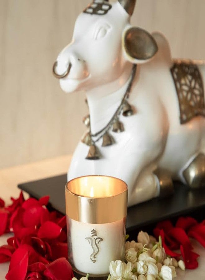 SEVA HOME Enchante Divine Ganesha Scented Candle | Orchid, Jasmine & White Musk | 25H Burn | Natural Soy Wax | Festive Home Décor & Spiritual Gifting - Image 2