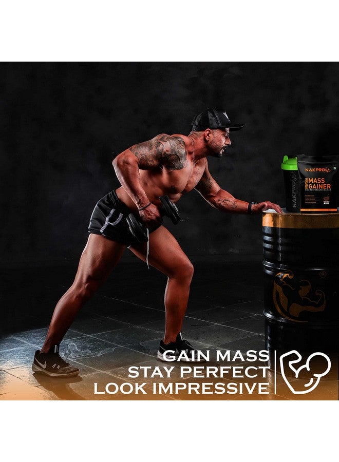 NAKPRO PERFORM MASS GAINER | High Protein & High Calorie | 15g Protein, 3.3g BCAA |Added Vitamins & Minerals|Easy Mixing, Easy Digesting Powder for Men & Women | 1 Kg Chocolate Flavour (10 Servings) - Image 4