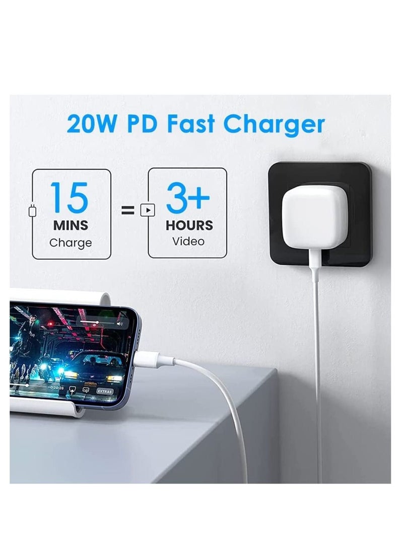 20W USB C Fast Charger Plug Cable for iPhone 13 12 Pro Max/Mini/11/XS/XR/X/8 Plus/iPad, Iphone Fast Charger - Image 4