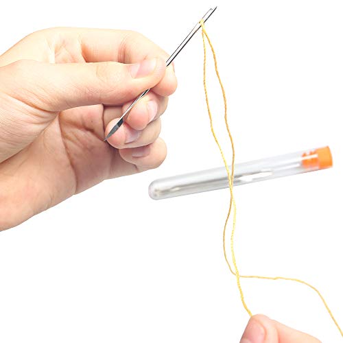 Hekisn Professional Large-Eye Leather Stitching Needle with 3 Different Sizes for Leather Projects with Storage Container (6 Pieces) - Image 4