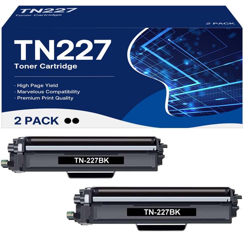 WEAREC Compatible Toner Cartridge Replacement for Brother TN227 TN227BK TN-223BK TN223BK for MFC-L3770CDW HL-L3290CDW HL-L3230CDW MFC-L3750CDW L3710CW L3210CW Printer (Black ,2-Pack) - Image 5