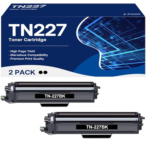 WEAREC Compatible Toner Cartridge Replacement for Brother TN227 TN227BK TN-223BK TN223BK for MFC-L3770CDW HL-L3290CDW HL-L3230CDW MFC-L3750CDW L3710CW L3210CW Printer (Black ,2-Pack) - Image 1