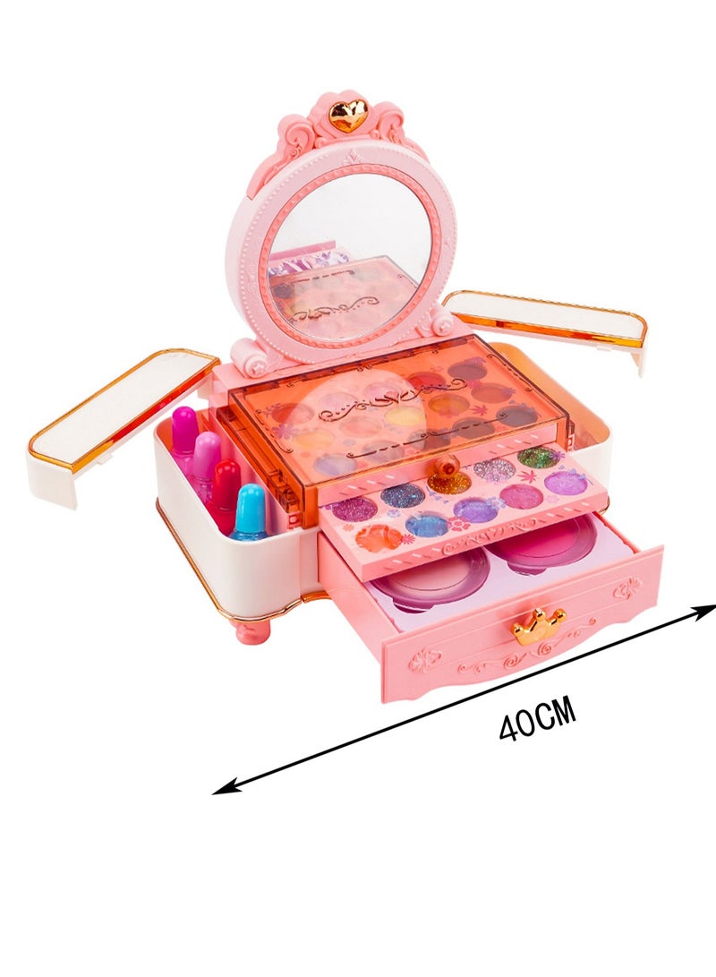 Beauty Dressing Table, Washable Non-Toxic Children'S Makeup Toys, Dress-Up Games, Holiday Gifts, Suitable For 4 Years Old And Above - Image 2