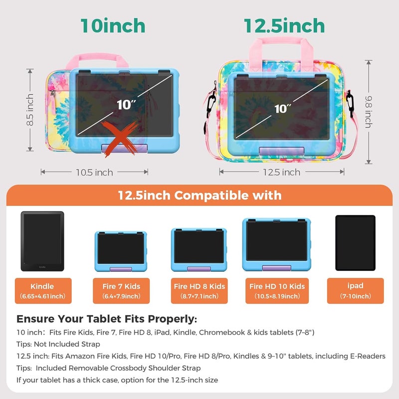 Choco Mocha Tablet Hlle fr Kinder - Tablet Tasche Kompatiable mit Fire HD 10/8, iPad, Kids Tablet,12.5 Zoll - Image 3