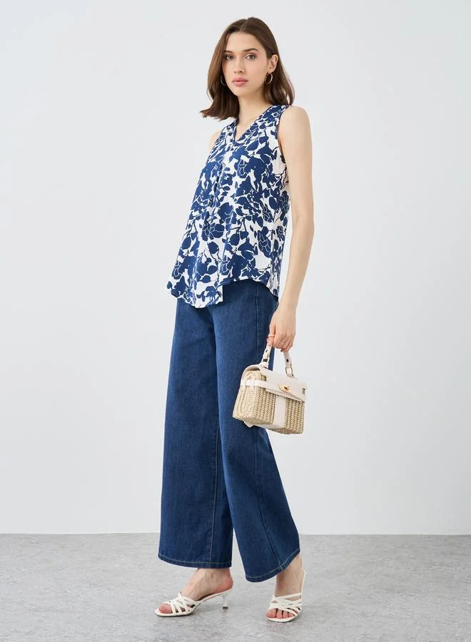 Take Two Take Two Women Navy Blue Sleeveless Blouse