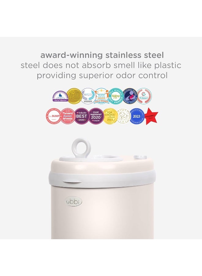Ubbi Steel Diaper Pail, Odor Locking, No Special Bag Required, Award-Winning, Registry Must-Have, Ivory - Image 5