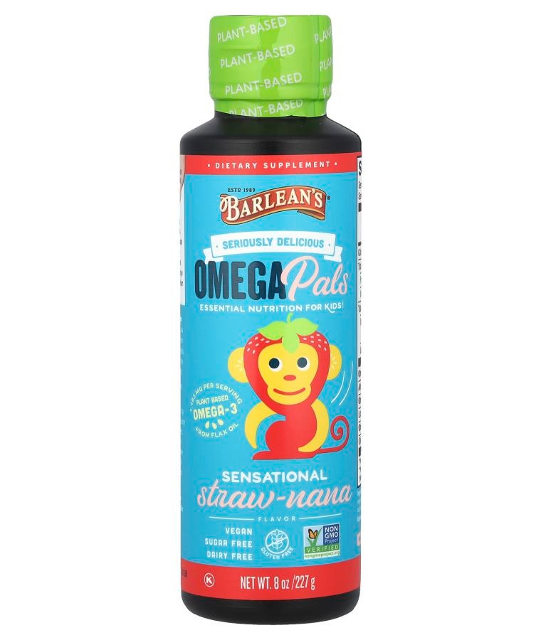 Omega Pals Essential Nutrition For Kids Sensational Straw-Nana 8 oz (227 g)