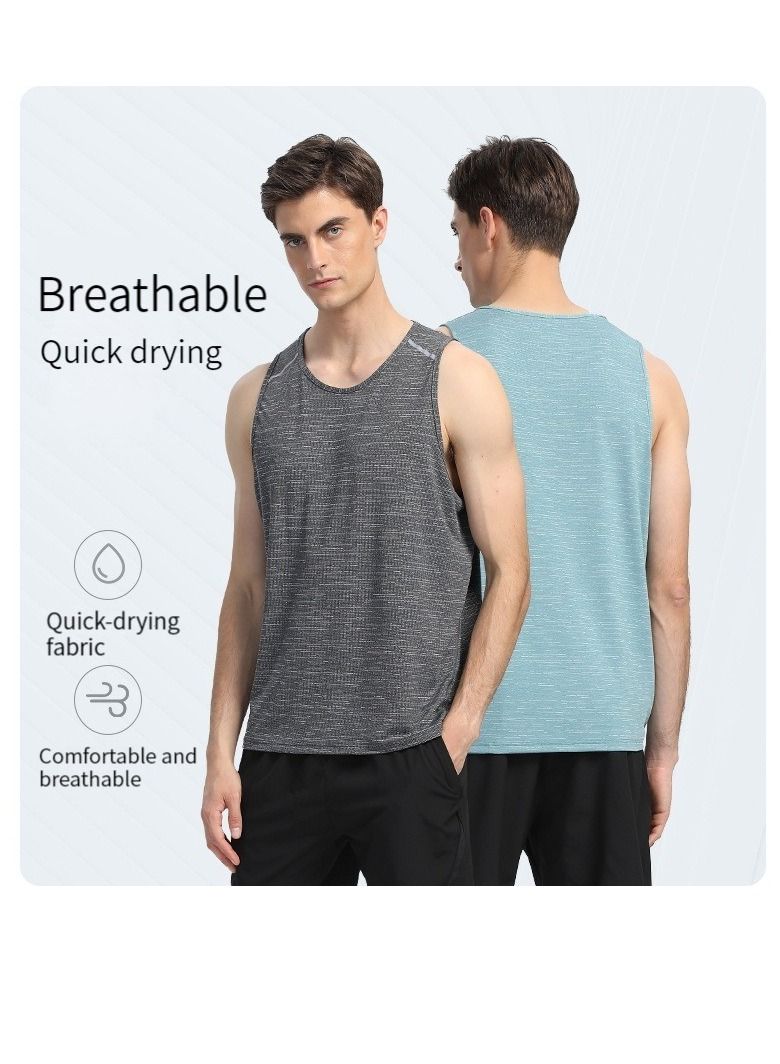 M MIAOYAN M MIAOYAN Fitness Quick-drying Vest Top Men and Women Summer Cool Outdoor Running Sportswear Adult Gym Training Clothes - Image 5