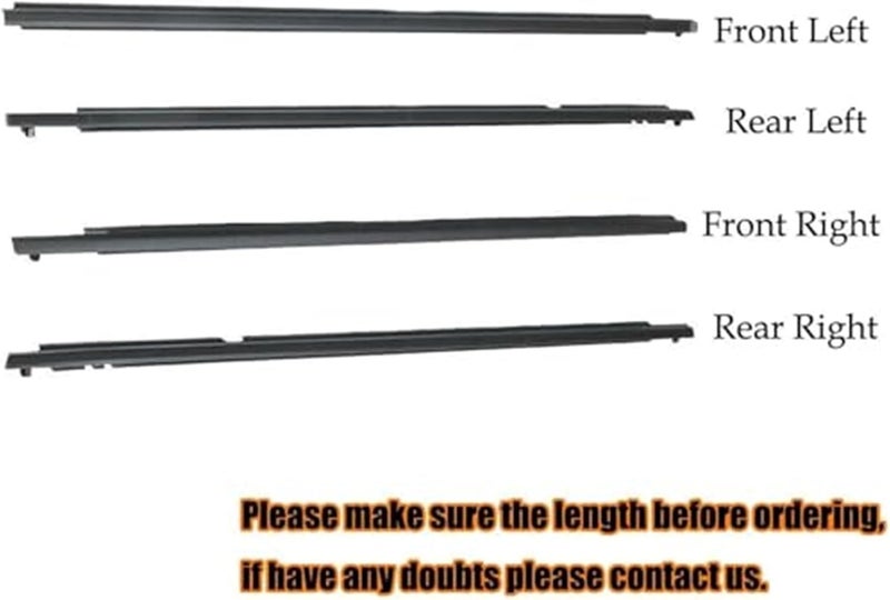 Vuzmode Window Door Seals for Toyota Corolla 2009-2012 - Image 3