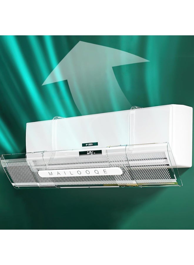 Seemo Air Conditioner Deflector, 53-95 cm Adjutstable, Wall-Mounted Air Conditioning Wind Guide, Anti-Direct Blowing  - Image 1