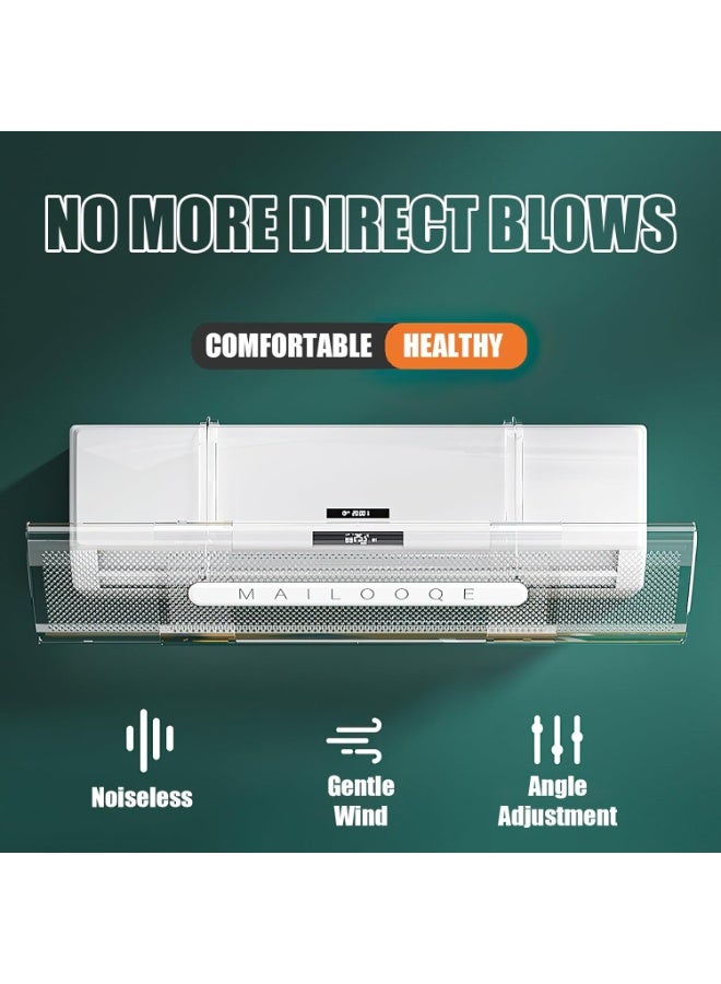 Seemo Air Conditioner Deflector, 53-95 cm Adjutstable, Wall-Mounted Air Conditioning Wind Guide, Anti-Direct Blowing  - Image 2