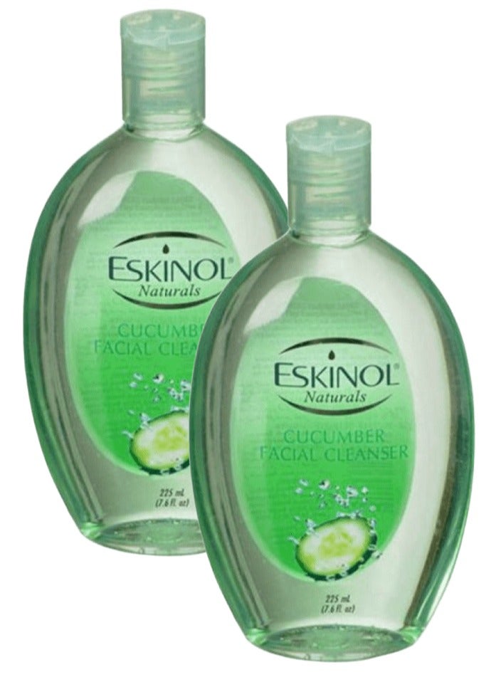 Eskinol Two Pieces of Eskinol Deep Facial Cleanser with Pure Cucumber Extract - 225 ml - Image 2