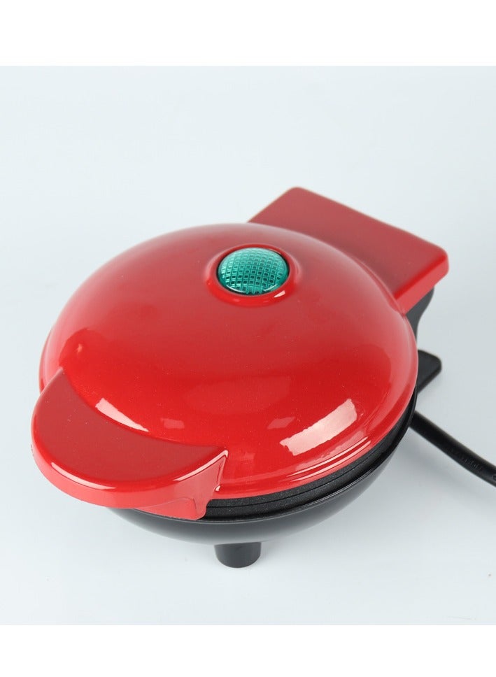 Waffle Maker Waffle Mold　 Nonstick Waffle Iron with Quick Heat-Up　 Nonstick Surface  Perfect gift for Kids and Families　 Just Add Batter Red - Image 1