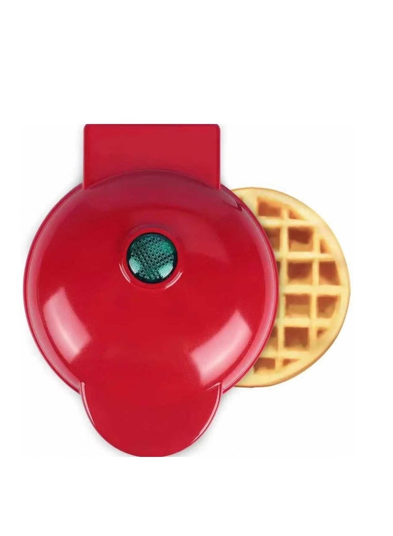 Waffle Maker Waffle Mold　 Nonstick Waffle Iron with Quick Heat-Up　 Nonstick Surface  Perfect gift for Kids and Families　 Just Add Batter Red - Image 4