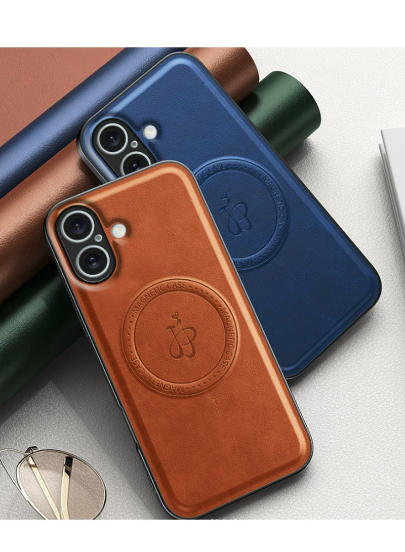 X-level Magnetic for iPhone 17 Leather Case,[Compatible with Magsafe] Slim Phone Cove - Image 3