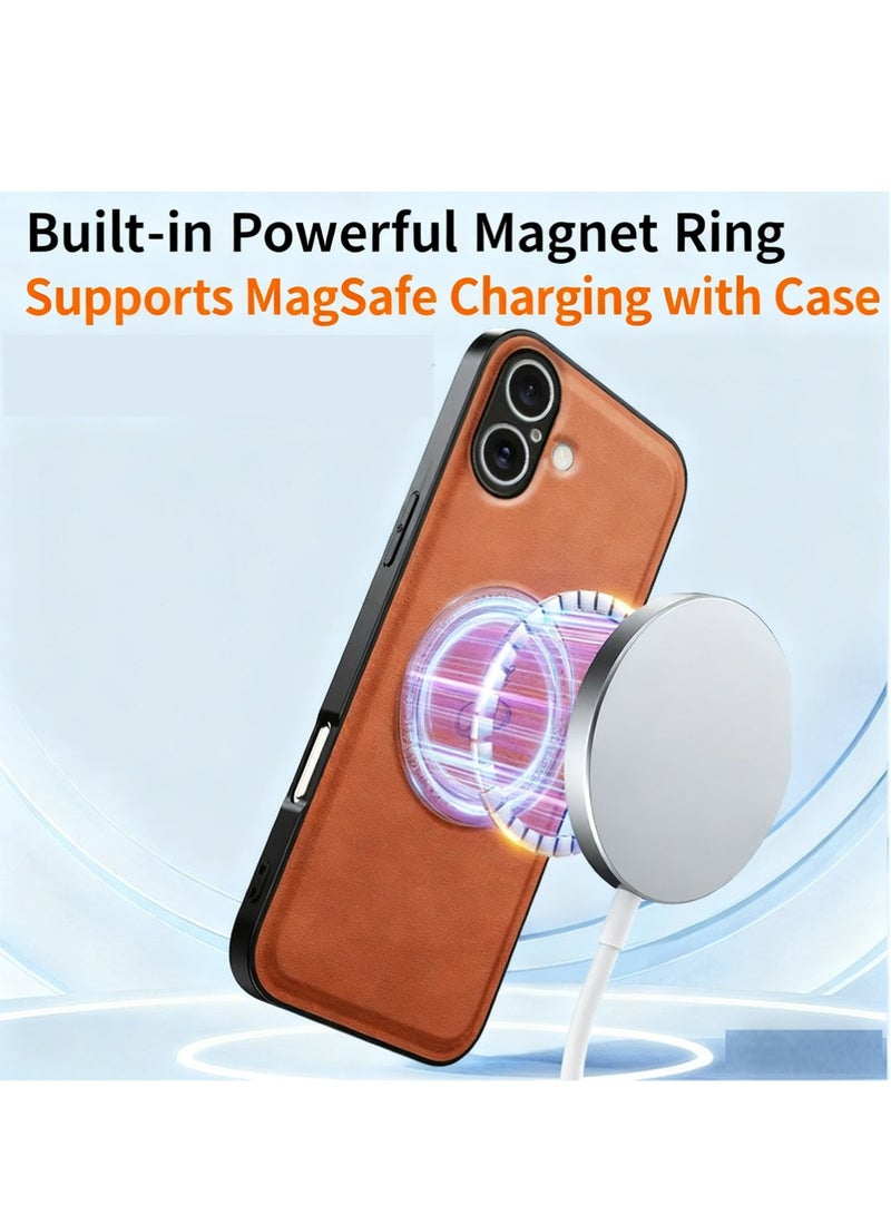 X-level Magnetic for iPhone 17 Leather Case,[Compatible with Magsafe] Slim Phone Cove - Image 2