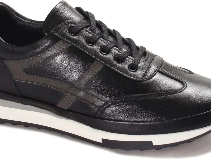 فاست ستيب Men's Leather Sneakers Casual Comfortable Sports Walking Casual Lace-Up Shoes 855MA1319