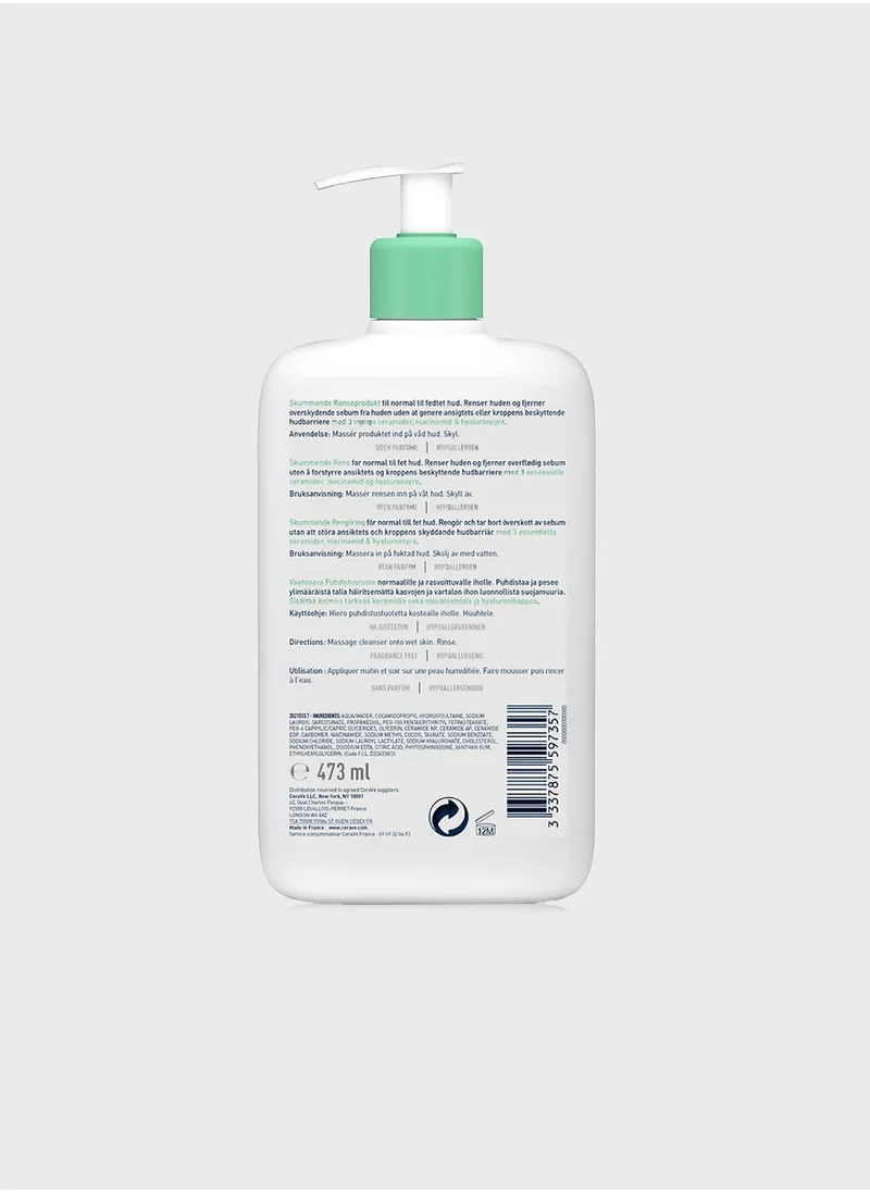 CeraVe Cerave Foaming Cleanser for Normal to Oily Skin with Hyaluronic Acid 473Ml