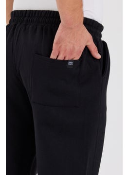 mmetalic Black Back Pocket Label Detailed Straight Leg Men's Cotton Sweatpants  - Image 5