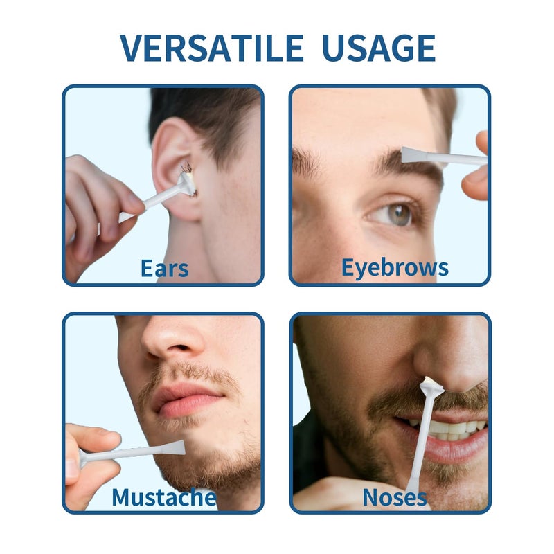 DecBlue Nose Wax Sticks - 100 Pcs Plastic Nasal Cleaning & Hair Removal Applicators for Nostril, Eyebrow Grooming for Men and Women - Image 4