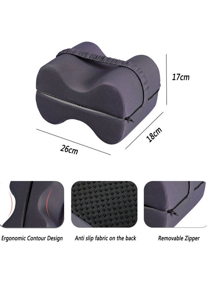 HAWAWA Memory Foam Leg Pillow Foldable 2-in-1 Design Knee Support Pillow for Side Sleeper, Leg Pad Cushion with Adjustable Strap & Removable Cover for Back, Hip, Pregnancy, Removable & Washable Cover - Image 2