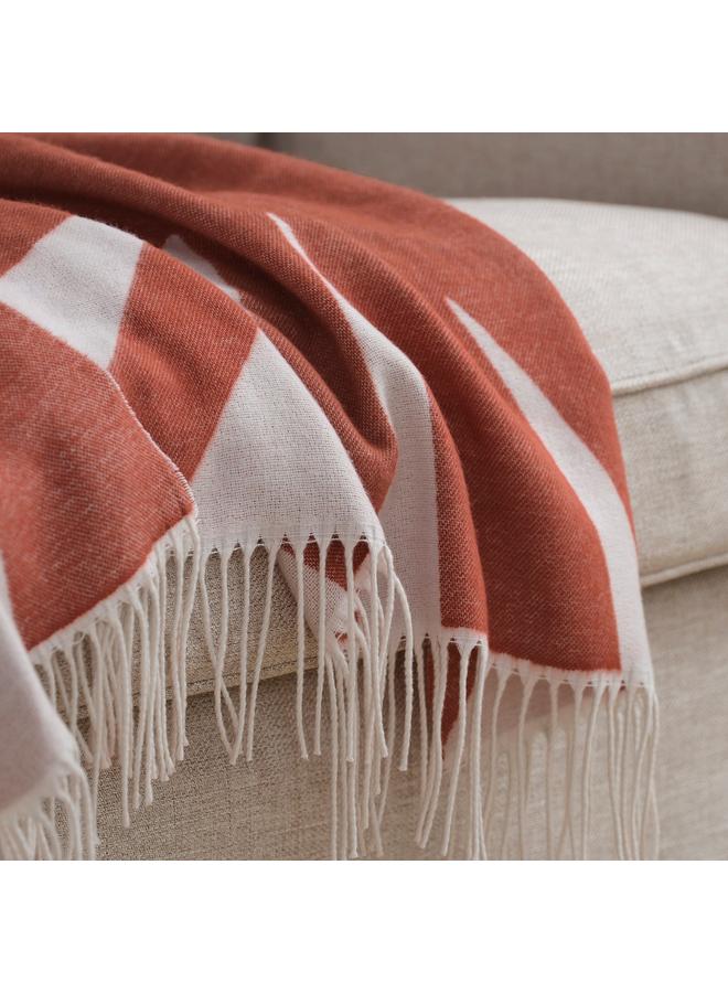 erorex Throw, Orange/Floral Pattern, 130X170 Cm - Image 5