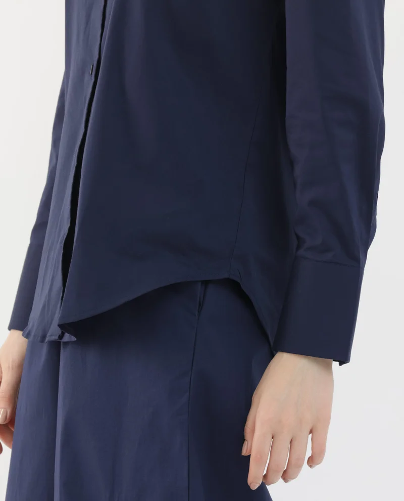 Rareism Women's Boxy Fit Collared Button-Down Shirt