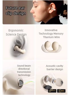 Generic Wireless Bluetooth Earphones With Ultra Long Battery Life, Air Bone Conduction, Sports Ear Clip, Built-in Noise Reduction Technology  Flagship Version: 54H Ultra Long Standby  - Image 3