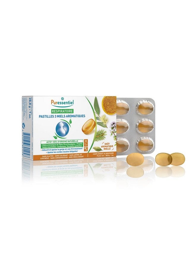 Puressentiel Respiratory Lozenges 3 Honeys, 18 Ct - Image 2