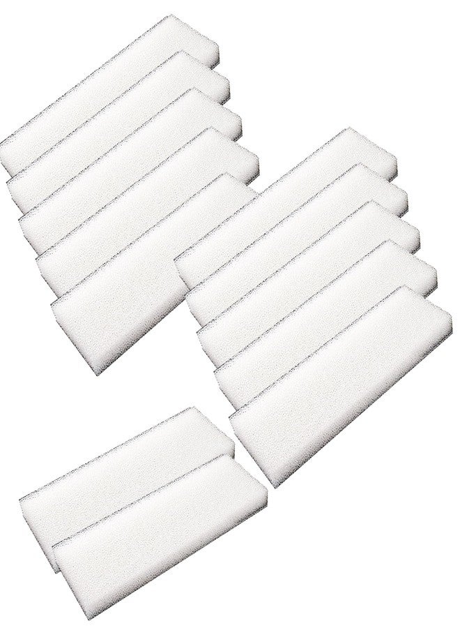 Qzbhct 12 Pcs Aquarium Bio Sponge White Foam Filter Pads for Hagen Fluval 204, 205, 206, 304, 305, 306 (A-222) Filtration Systems - Image 2