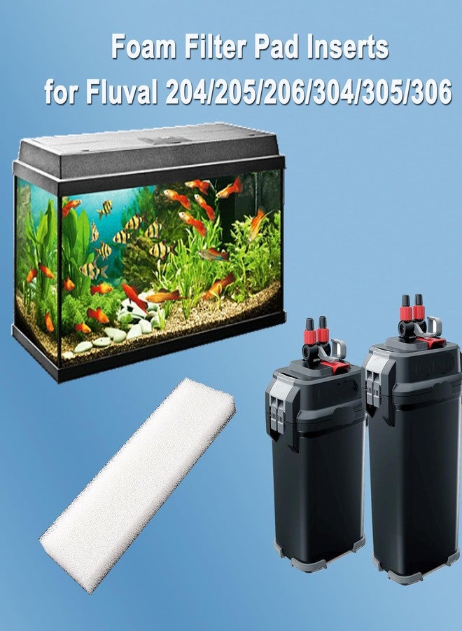 Qzbhct 12 Pcs Aquarium Bio Sponge White Foam Filter Pads for Hagen Fluval 204, 205, 206, 304, 305, 306 (A-222) Filtration Systems - Image 4