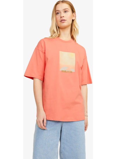JJXX Jxpaige Women's Orange T-Shirt 12252311-BURNTCORAL  - Image 1