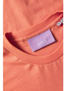 JJXX Jxpaige Women's Orange T-Shirt 12252311-BURNTCORAL  - Image 5