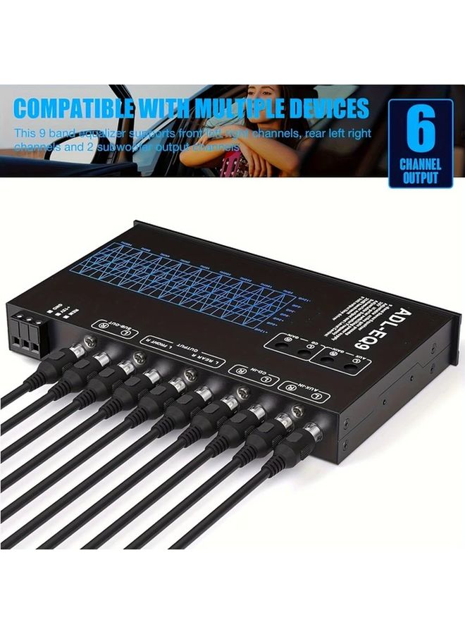 Upgraded 9 Band Car Audio Equalizer USB Powered 12V Universal Fit With Subwoofer Output - Image 5