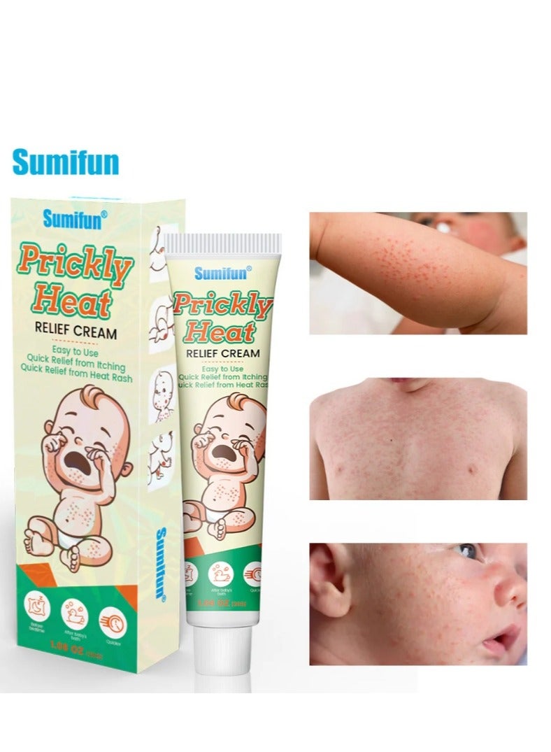 Sumifun Prickly Heat Relief Cream Topical Cream for Dermatitis, Eczema, Mosquito Bites, Itching, and Rashes 1 Pcs 30g - Image 1