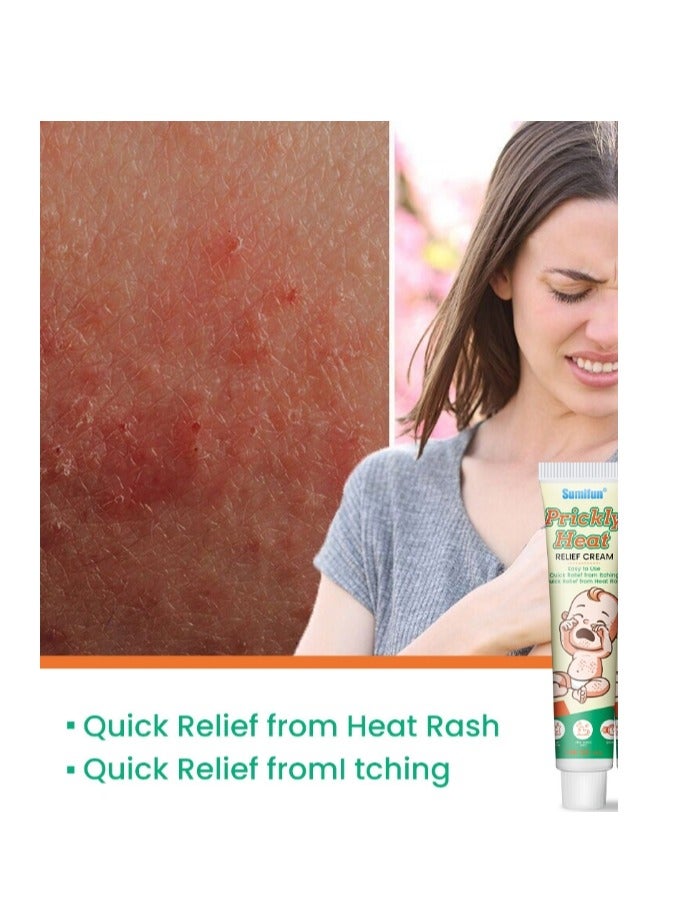 Sumifun Prickly Heat Relief Cream Topical Cream for Dermatitis, Eczema, Mosquito Bites, Itching, and Rashes 1 Pcs 30g - Image 3