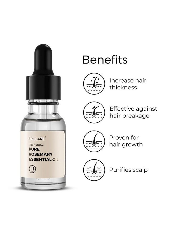 BRILLARE Pure Rosemary Essential Oil For Hair Growth 15 Ml, 70 Grams - Image 4