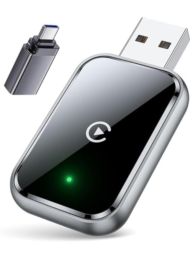 Wireless CarPlay Adapter for iPhone & Android – Convert Wired to Wireless, 5.2GHz Bluetooth, Apple CarPlay, Auto for iPhone iOS 10+/Android 11+, OTA Support – Original High Quality - Image 1