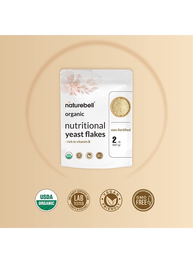 NatureBell رقائق الخميرة الغذائية العضوية غير المدعمة، 2 رطل (32 أونصة) | بديل جبن نباتي متعدد الاستخدامات، توابل جبنية طبيعية خالية من الألبان – مصدر غني بالبروتين وفيتامينات ب المركبة – كيتو، غير معدلة وراثيًا - Image 3