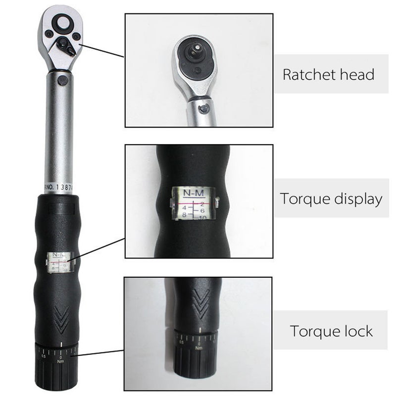Loquat Special Window Type Preset Torque Wrench Black 26.60 x 9 x 9cm - Image 3