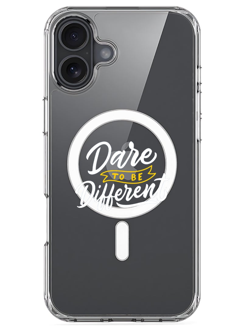 Theodor Magnetic Case for Apple iPhone 17 Compatible with MagSafe Wireless Charging, Shockproof Phone Bumper Cover - dare to be different - Whie - Image 1