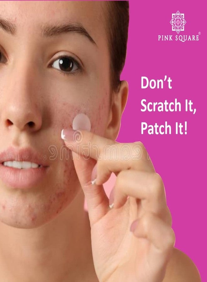 Pink Square Acne Pimple Patch|24 Invisible Waterproof 2% Salicylic Acid & Hydrocolloid Spot Acne Pack of 72 Patches for Men & Women|Reduces pus overnight|Heal acne scars - Image 1